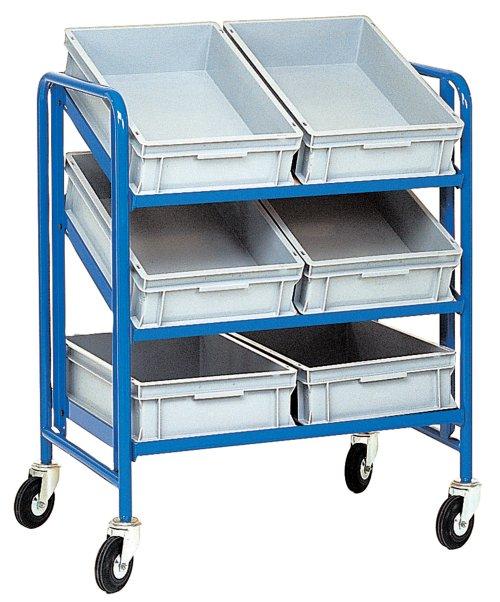 CHARIOT PORTE-BACS SANS PLATEAU BOIS