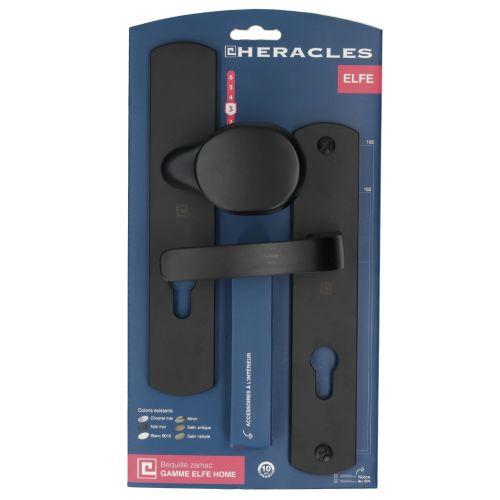 HERACLES B-ELFE-09 ensemble sur plaque entraxe 195 mm palière clé I noir mat sur