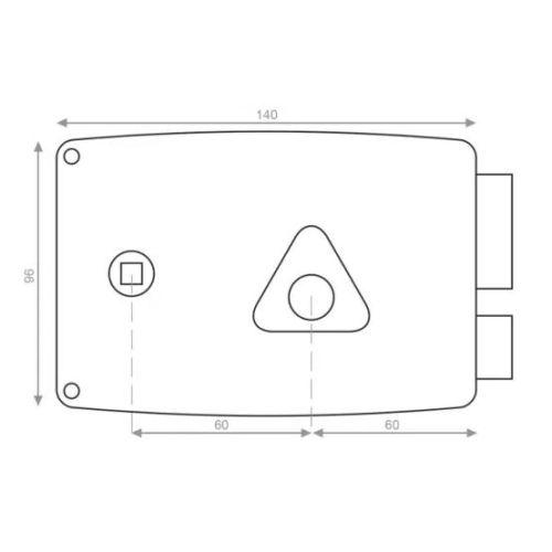HERACLES C5-501712-1 monopoint en applique 5 goupilles horizontal fouillot 45 mm