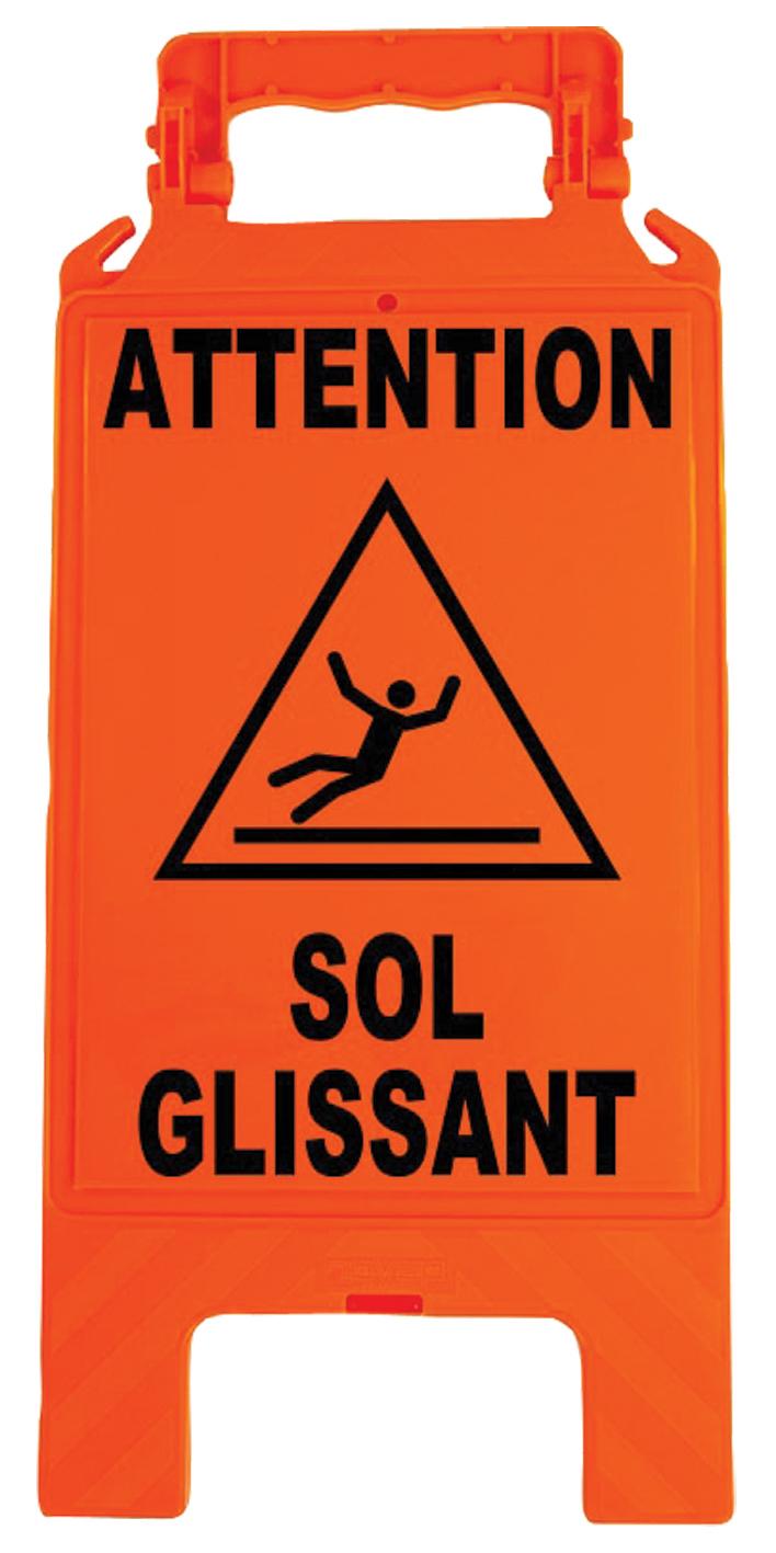 CHEVALET SIGNALISATION ORANGE FLUO