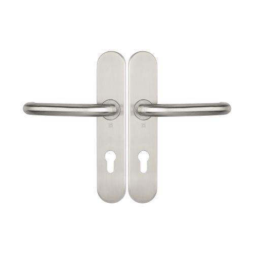 Ensemble double bequille sur plaque JADE série 1294 - Clé I - inox