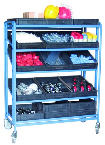 CHARIOT PORTE-BACS 5 PLATEAUX 250 KG