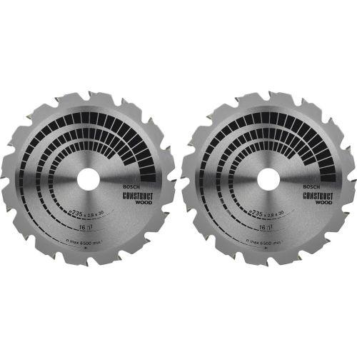 Ensemble de 2 lames pour scie circulaire bois 235 mm avec alésage 30/25,8 mm