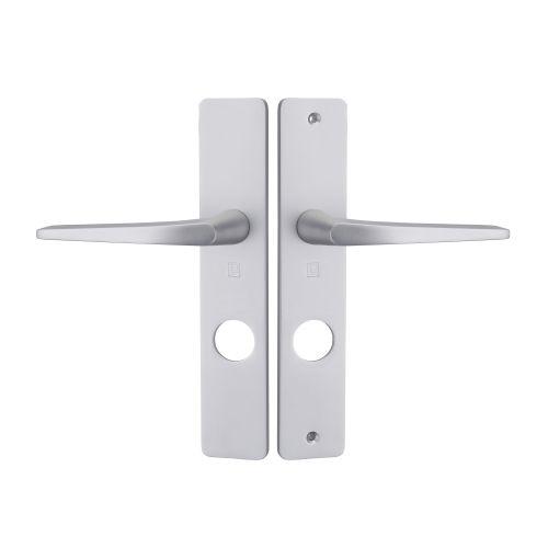 Ensemble double bequille sur plaque à trou diamètre 26,5mm argent HIONNA