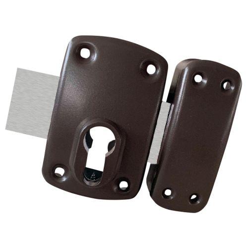 HERACLES - C5-95800EM verrou pour cylindre à profil européen 958E marron sans cy