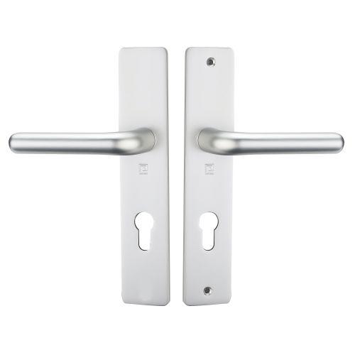 Ensemble double béquille sur plaque clé I(cylindre euro) argent - HERACLES XENIA