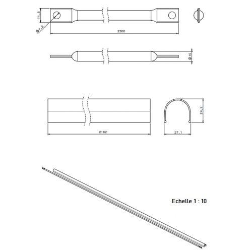 HERACLES F-8455-ARG kit de prolongation Antipanique EVAK