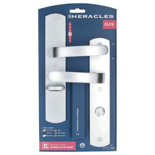 HERACLES B-ELFE-07 ensemble sur plaque entraxe 195 mm condamnation chromé mat su