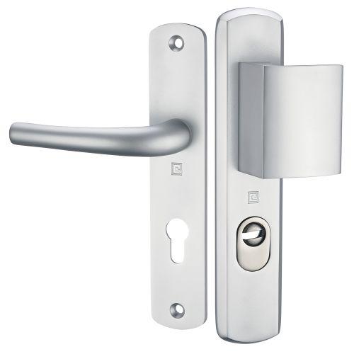 Ensemble de sécurité poignée palière First argent SALOME SECURITE