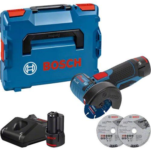 Meuleuse d'angle 12V Bosch GWS 12V-76 - 2 batteries 3Ah - coffret L-BOXX