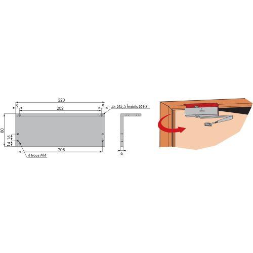 HERACLES G-HRA159501 plaque de montage HR150 DIN argent