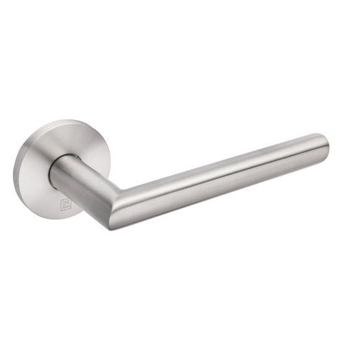 Béquille double sur rosace slim JADE série SL00 - Inox poli - Bec de cane