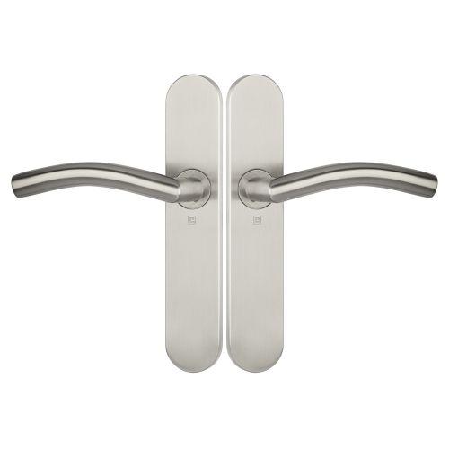 Ensemble double bequille sur plaque JADE série 1494 - Bec de Cane - inox