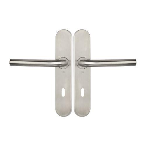 Ensemble double bequille sur plaque JADE série 1194 - Clé L - inox