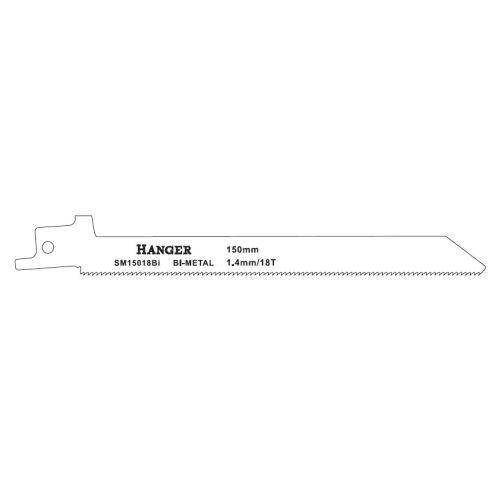 HANGER 150308 lames modèle SM15018Bi pour scie sabre - longueur 150 mm - bois -