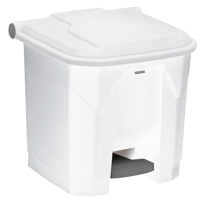 POUBELLE A PEDALE BLANCHE 30L