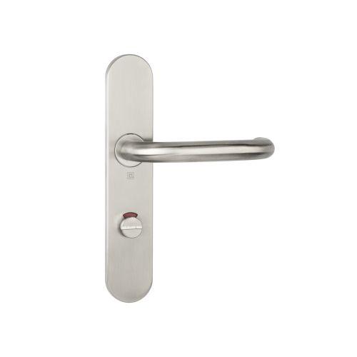 Ensemble double bequille sur plaque JADE série 1294 - voyant- inox brossé