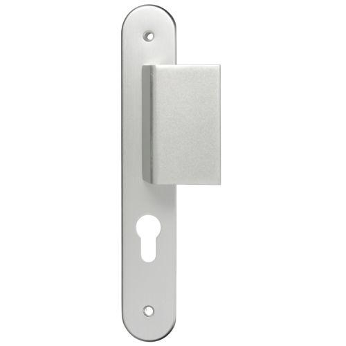 Ensemble double bequille sur plaque SANYA - Aluminium - Clé I et palière - 195MM