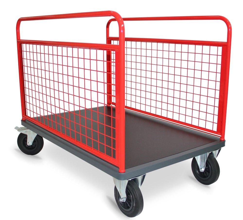 CHARIOT 2 RIDELLES ROUGE 650 KG GRILLAGE