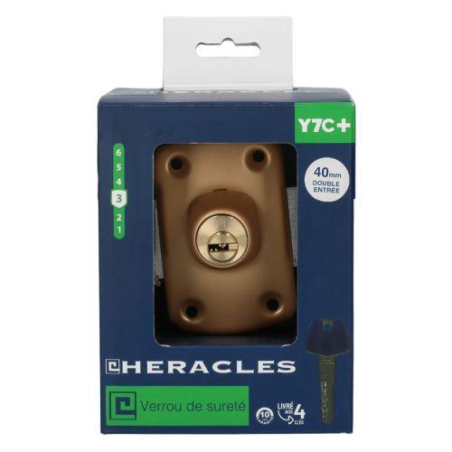HERACLES ZL-Y7C-10022401 verrou à double entrée 40 mm 4 clés sur carte Y7C+