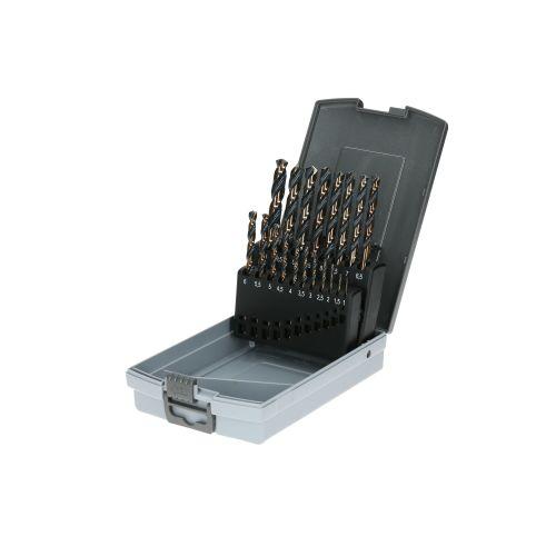 Coffret de 19 forets HSS taillés et meulés 1 - 10 mm par 0,5 mm - HANGER